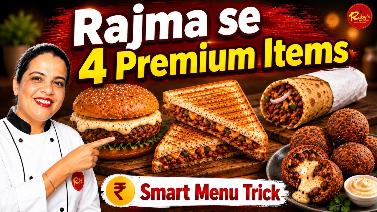1 Master Rajma Batch se banaye 4 Café Style Premium Items | Cloud Kitchen Smart Menu Trick [Part 2]