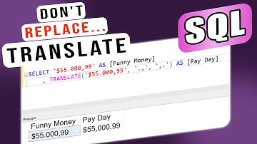Use TRANSLATE instead of REPLACE in TSQL | Easier Character Replacement