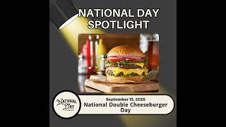 National Double Cheeseburger Day