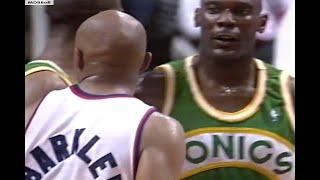 NBA On NBC - MVP Charles Barkley Battles Shawn Kemp In Phoenix! 1993 WCF G5