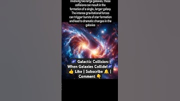 Cosmic Dance of Destruction: Witness a Galaxy Collision#space #universe #cosmos