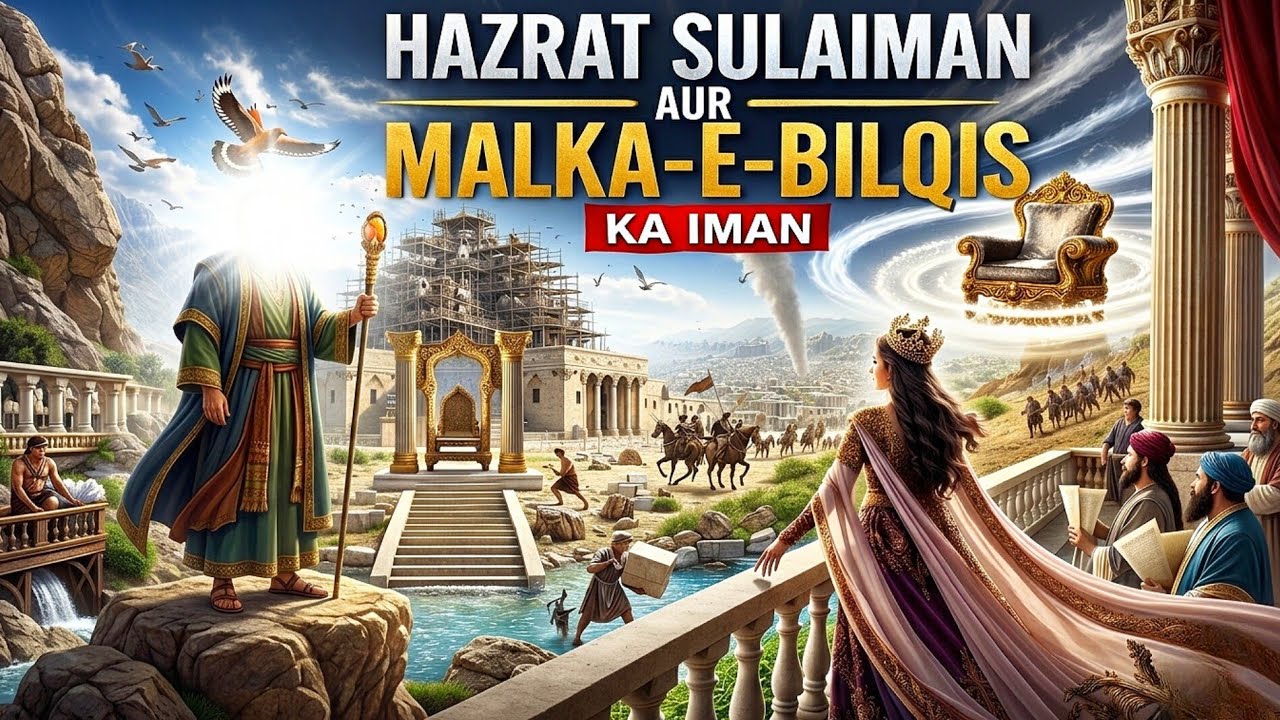 Hazarat Sulaiman As & Malika bilqees  Qissa : Jinno Aur Parindo Par Hukumat | Islamic History Story