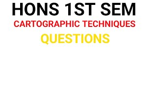 Cartographic Techniques এর কিছু প্রশ্ন /  Questions for Practical Part / Cartographic Techniques