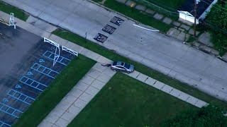 Helicopter video captures police chase through Detroit