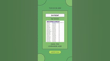 Excel Expert Reveals Quickest Way to Calculate Age #exceltips