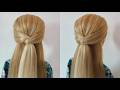 1-Minute Half Up Half Down Hairstyle | Quick & Easy Open Hair Tutorial (No Bobby Pins)