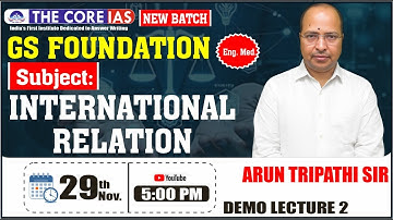 International Relations GS Foundation Batch | DEMO LECTURE 2