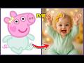 🐷 PEPPA PIG como HUMANOS | ADIVINHE PELA VOZ 🔊 | como seria os personagens na vida real? #quiz