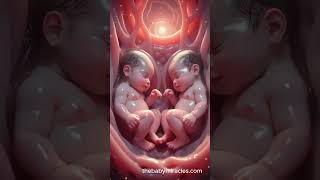 Twins bonding in womb ❤️ #twins #tryingtogetpregant #twinmoments