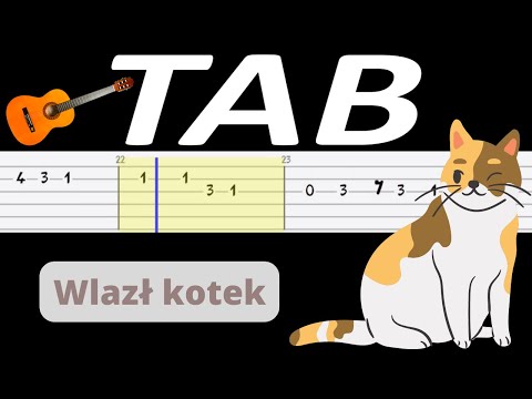 🎸 Wlazł kotek na płotek - melodia TAB (gitara) 🎵 TABY I NUTY W OPISIE 🎼