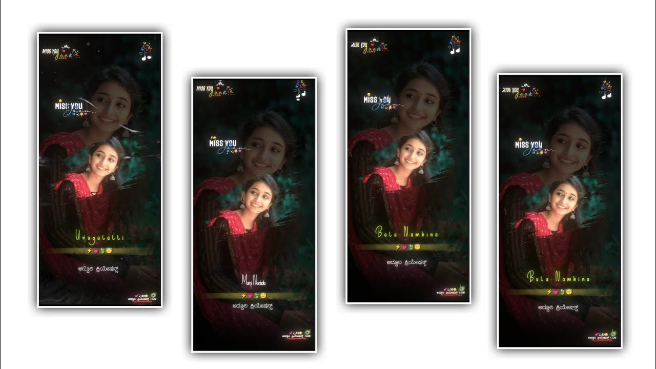 🥀 Trending Janapada song lyrics video editing kannada 💗