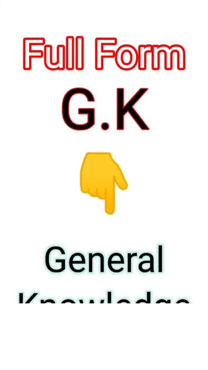 GK Ka Full Form #tarestudy #gk