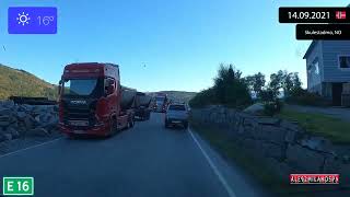 Driving Through Vestland Fylke (Norway) From Vinje To Vossevangen 14.09.2021 Timelapse X4