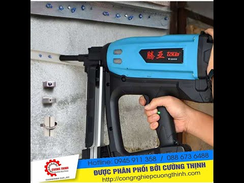 Video Máy bắn đinh bê tông dùng gas Toua GSN50 - youtube