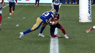 BONE CRUSHING hit by Nate Beauchemin stops Winnipeg at the goal line screenshot 1