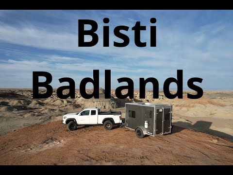 Part 1 Boondocking the cargo trailer conversion at Bisti Badlands day 2