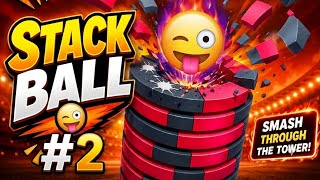 Stack Ball 🔥 Full Gameplay | Crazy Smash Levels 💥 Satisfying Tower Break Challenge😜#stackbal #gaming screenshot 4