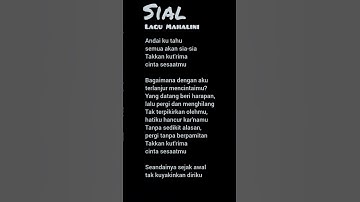 Thumbnail of lirik lagu sial#mahalini #music #lyrics #trending #viral #songlyrics #likeforlikes #trends #tiktok