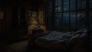 Gentle Rain on Window in Forest Setting  Natural Sounds  Sound For Sleeping