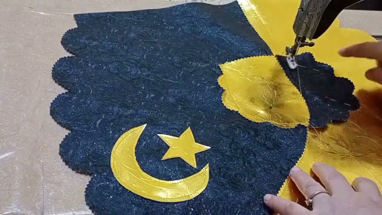 مشروع خياطة 🪡🧵مربح 💰لشهر رمضان بإستعمال جلد السكاي الذهبي 💥