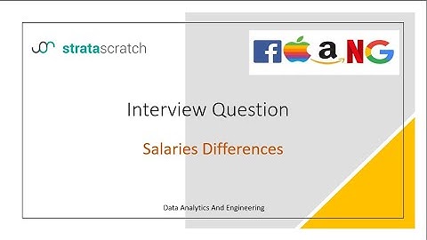 Salaries Differences | Easy | StrataScratch | SQL | Solution | Interview Problem