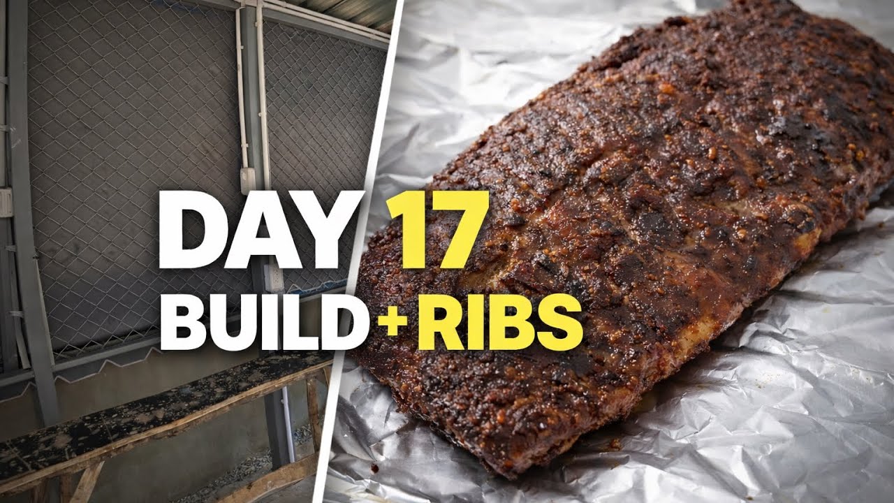 День 17. Ход строительства ресторана + Свиные ребрышки камадо.