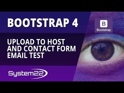 Bootstrap 4 Basics Upload To Host And Contact Form Email Test