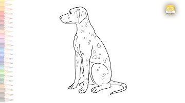Dalmatian dog breed drawing | How to draw Dalmatian step by step | Dog drawing tutorials | #art