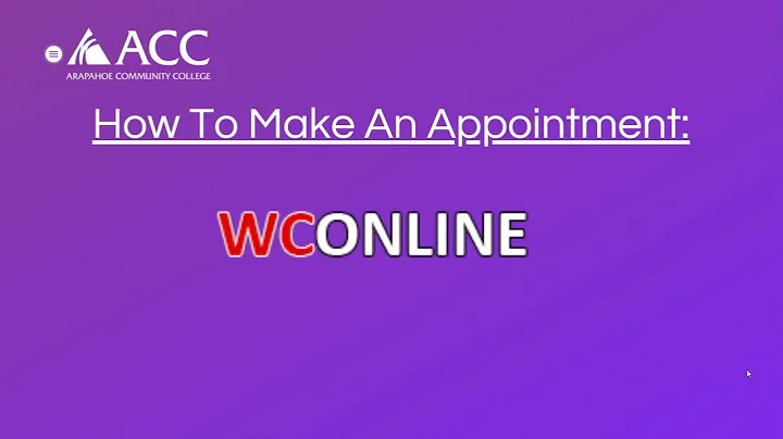 WCOnline Making an Appointment
