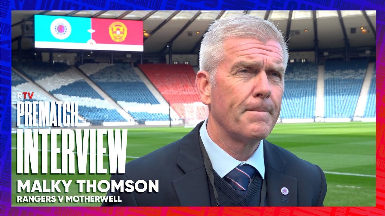 PREMATCH Malky Thomson Rangers v Motherwell Scottish Cup Semi-Final
