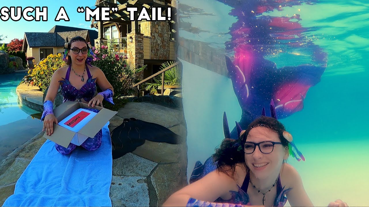 Распаковка и первое плавание хвоста русалки Miishy Fins!