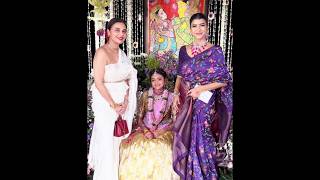 Manchu Lakshmi Daughter Half Saree Function Photos
