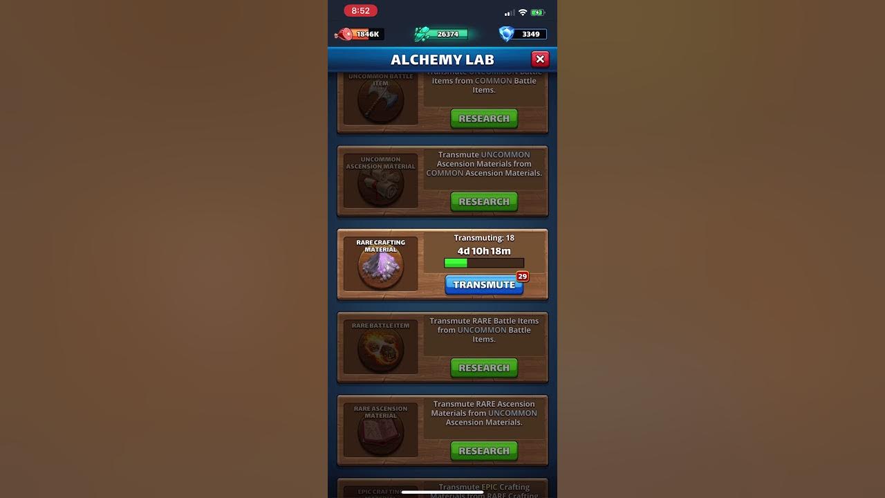 Explaining the Alchemy Lab on Empire & Puzzles YouTube