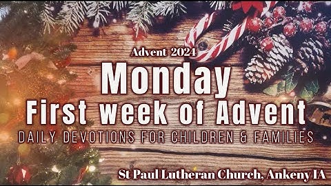 2024 SPLC Children & Families - Monday • First Week of Advent