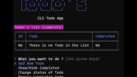 CLI Todo List using TypeScript (Demo)