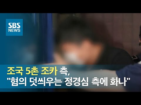 조국 5촌 조카 측, &amp;quot;혐의 덧씌워졌다&amp;quot; 정경심 주장에 분노 / SBS