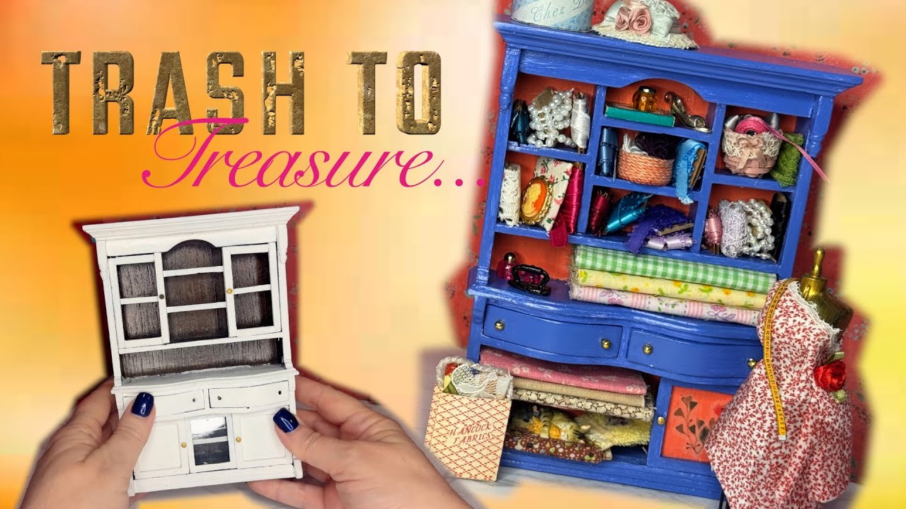 Преображение швейного шкафа из мусора в сокровище!