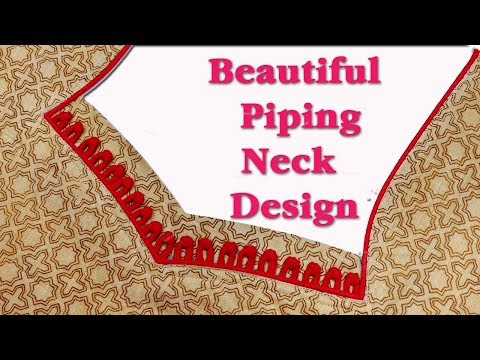 Kurti Front Neck Design with Piping Cutting and Stitching Tutorial | Kurti  Front Neck Design with Piping Cutting and Stitching Tutorial | By Thakur  FashionFacebook