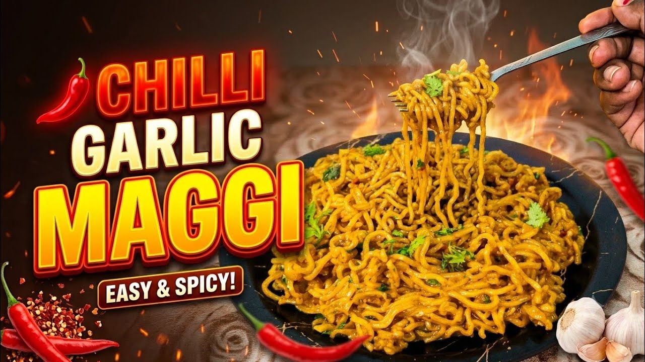 🔥 Viral Chilli Garlic Maggi 🌶️ | Spicy & Flavorful Indian Maggi Recipe 🍜 @FoodBank11 #spicy 