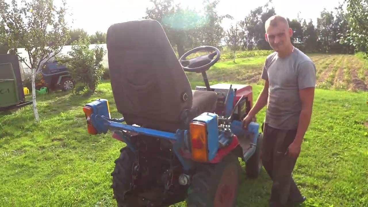 переделали навеску минитрактора кмз