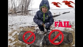 Catch and cook, how to (not) catch crawfish during the winter | pesca de langostinos en invierno.
