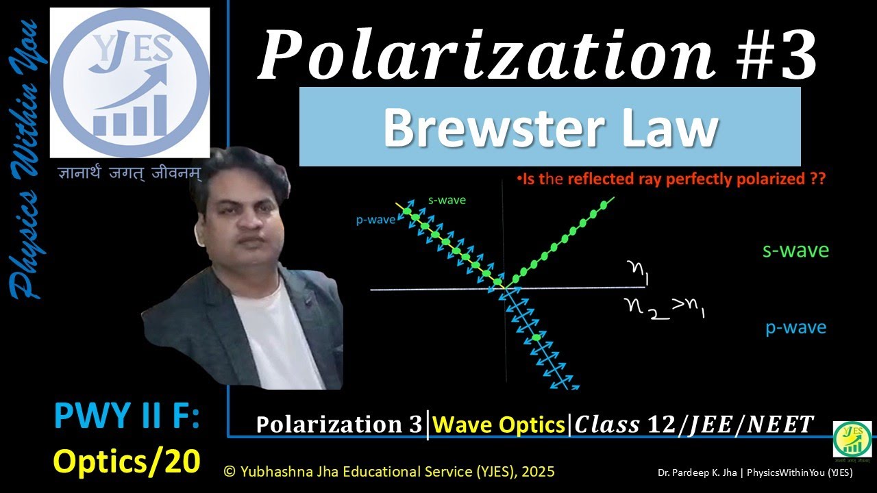 Polarization #3 |What is Brewster Law ?|Wave Optics (Class 12, Engg ...