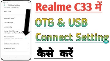 How to Connect OTG & USB Setting In Realme C33 Phone | Realme C33 OTG Not Connect Problem Solve |