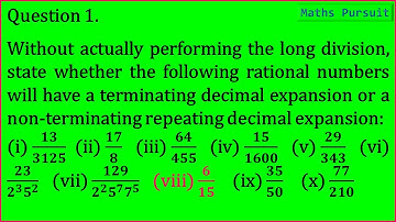 Ex:1.4 Q-1-(viii). Without actually performing the long division, state whether the following ration