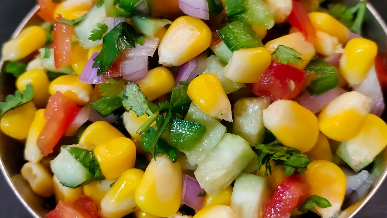 Simple Sweetcorn Salad ಸ್ವೀಟ್ ಕಾರ್ನ್ ಸಲಾಡ್ American sweet corn