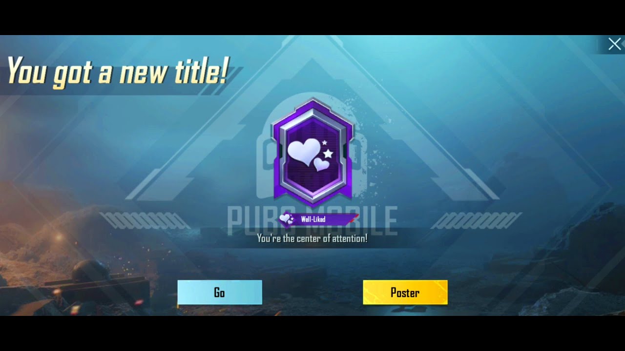 PUBG Mobile Well Liked Title Achievement
