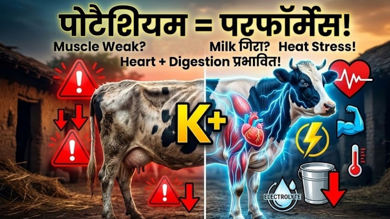 पोटैशियम क्या है और पशुओं में इतना ज़रूरी क्यों है? | Complete Veterinary Mineral Guide | #potassium