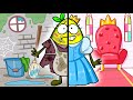 Vegetable TURNED INTO PRINCESS || Poor Girl vs Princess || Avocado Couple