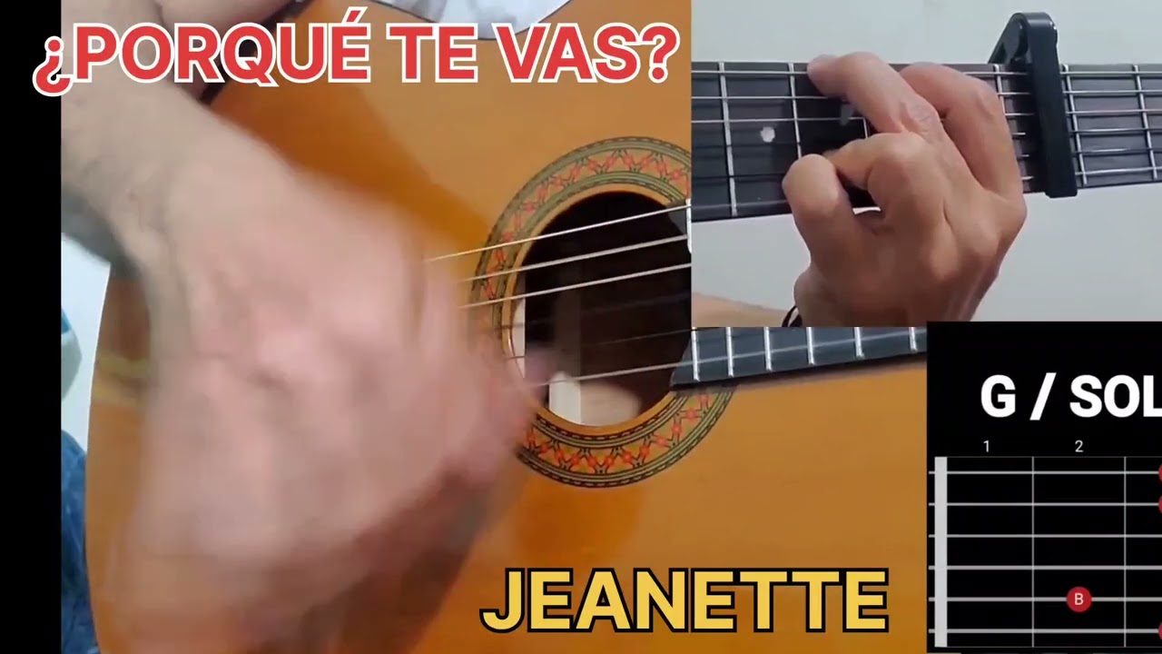 Cómo tocar ¿PORQUÉ TE VAS? Jeanette ❤️‍🔥 TUTORIAL GUITARRA ❤️‍🔥 ACORDES Y RITMO