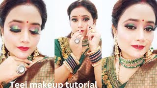 Hariyali Teej makeup tutorial Mehandi makeup, ?wedding guest makeup tutorial hariyaliteejmakeup